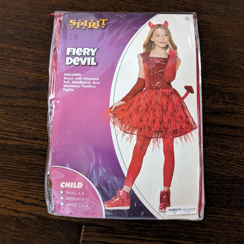 Girls Large Devil Costume